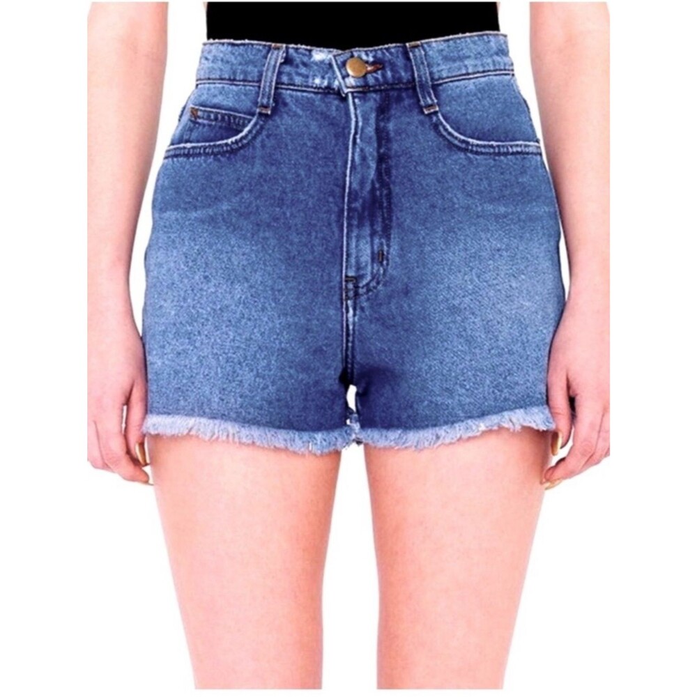 American Apparel High Waisted Mom Denim Shorts Medium Wash 90s Vintage USA 26